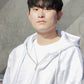 2022 T1 Melange Gray Zip-Up Hoodie