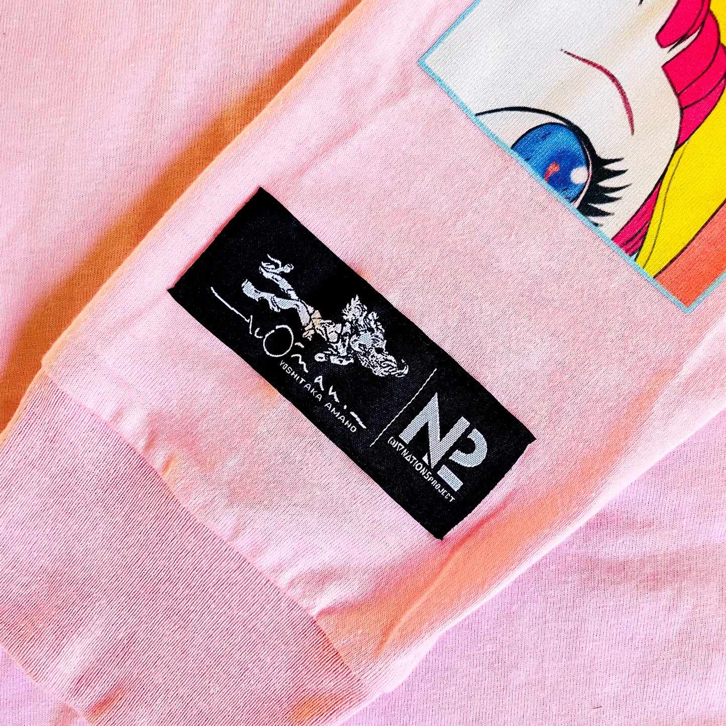 [N2 x Yoshitaka Amano] Candy Girl Long Sleeve Shirt Pink